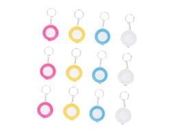 Juego de 12 cintas métricas de colores para ropa y cuerpo, con prácticos llaveros, herramientas Ver