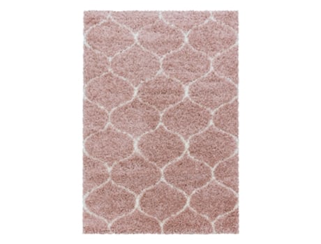 Salsa Shaggy Tapete Pelo Comprido Retangular 280x370cm Rosa Claro