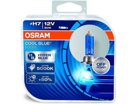 Conjunto de 2 Lâmpadas OSRAM H7 Cool Blue Boost® HCB (5000K - Halogéneo - 11 x 10 x 5 cm)