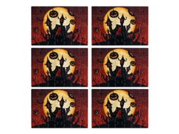 Brinquedo Quebra Cabeça Engraçado De 6 Folhas Para Decorações De Halloween Allinless