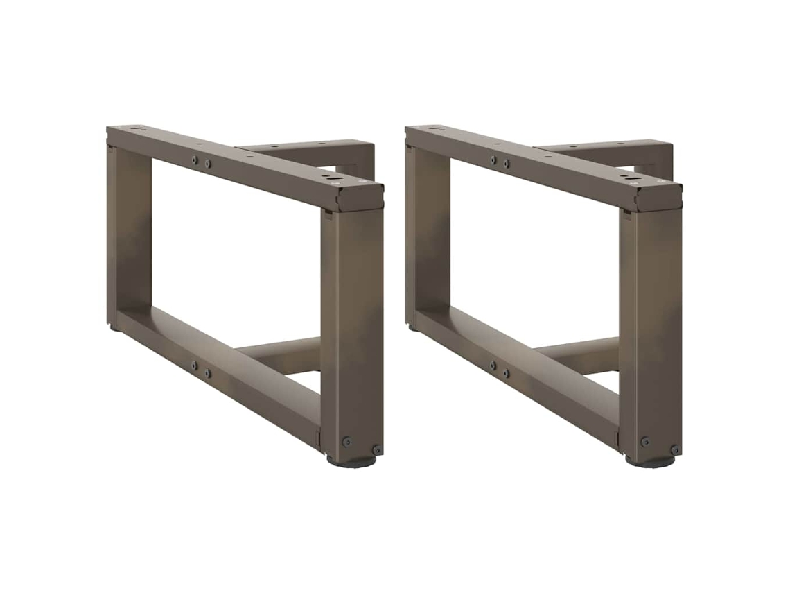 Vidaxl Pés Para Mesa De Centro Em Forma De T, 2 Peças, Preto, 60x25x(30-31) Cm, Aço