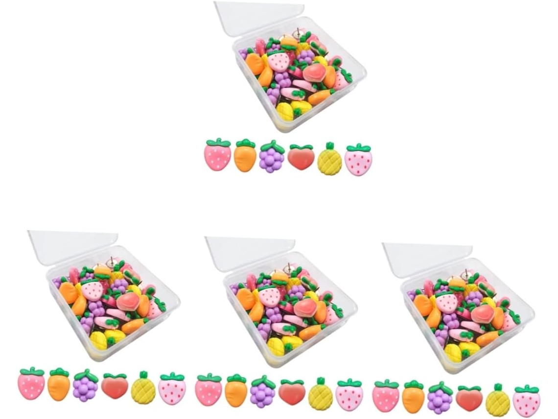120 Alfinetes De Frutas Portáteis Para Decoração Casa E Escritório,