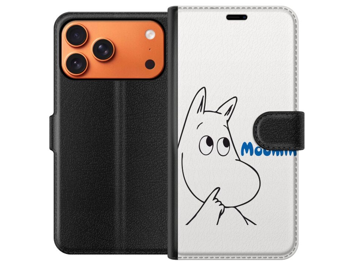 Capa Carteira Compatível Com Apple Iphone 17 Pro Max. Figura Com Desenho De Linhas Simples E Texto Elegante Em Fundo Claro.