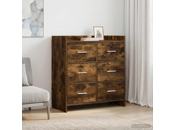 Vidaxl Buffet Carvalho Fumado 75 X 33 X 80 Cm Derivados De Madeira