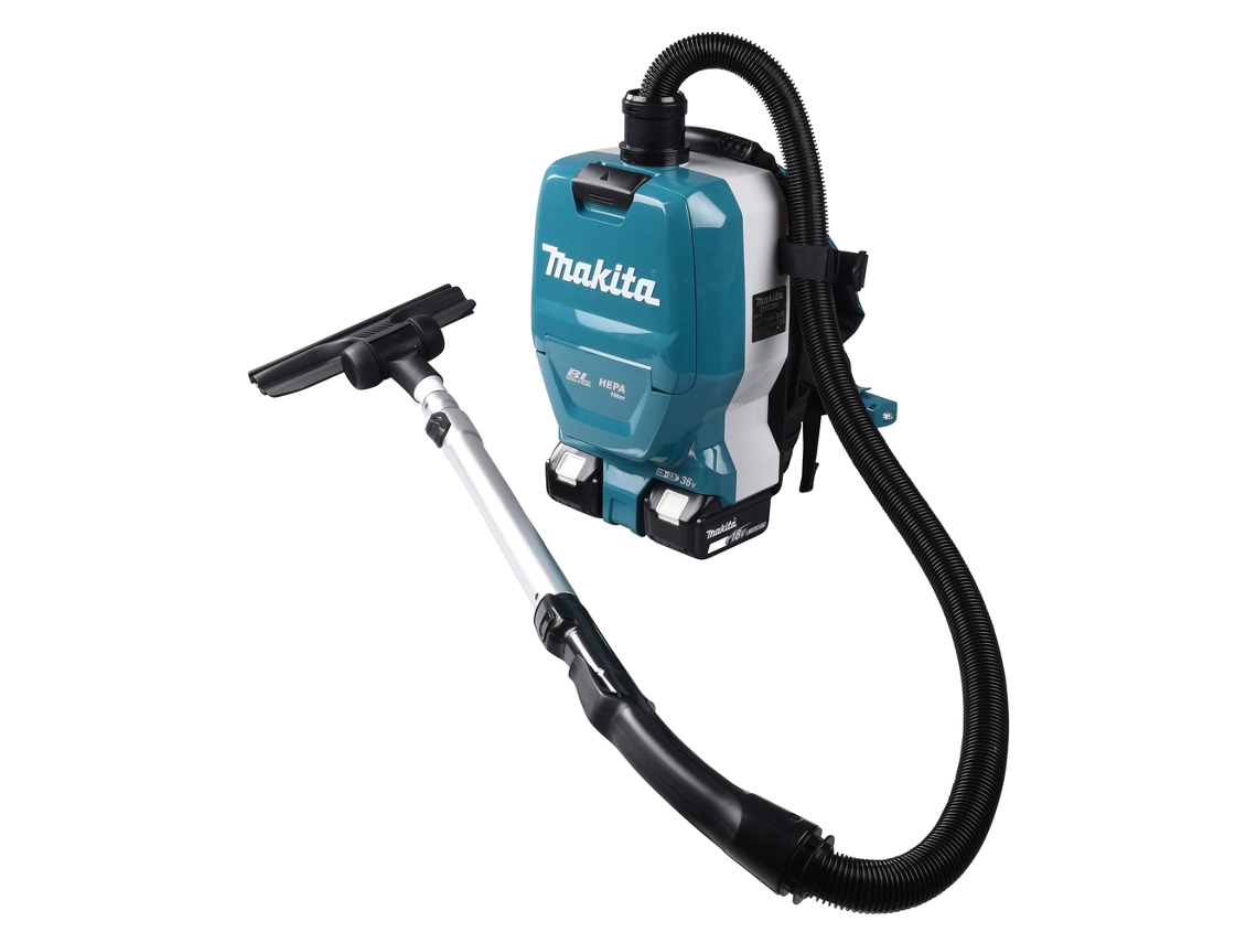 Aspirador de mochila MAKITA Dvc261Z Bl 18Vx2 Lxt 2L 3 velocidades de sucção de pé