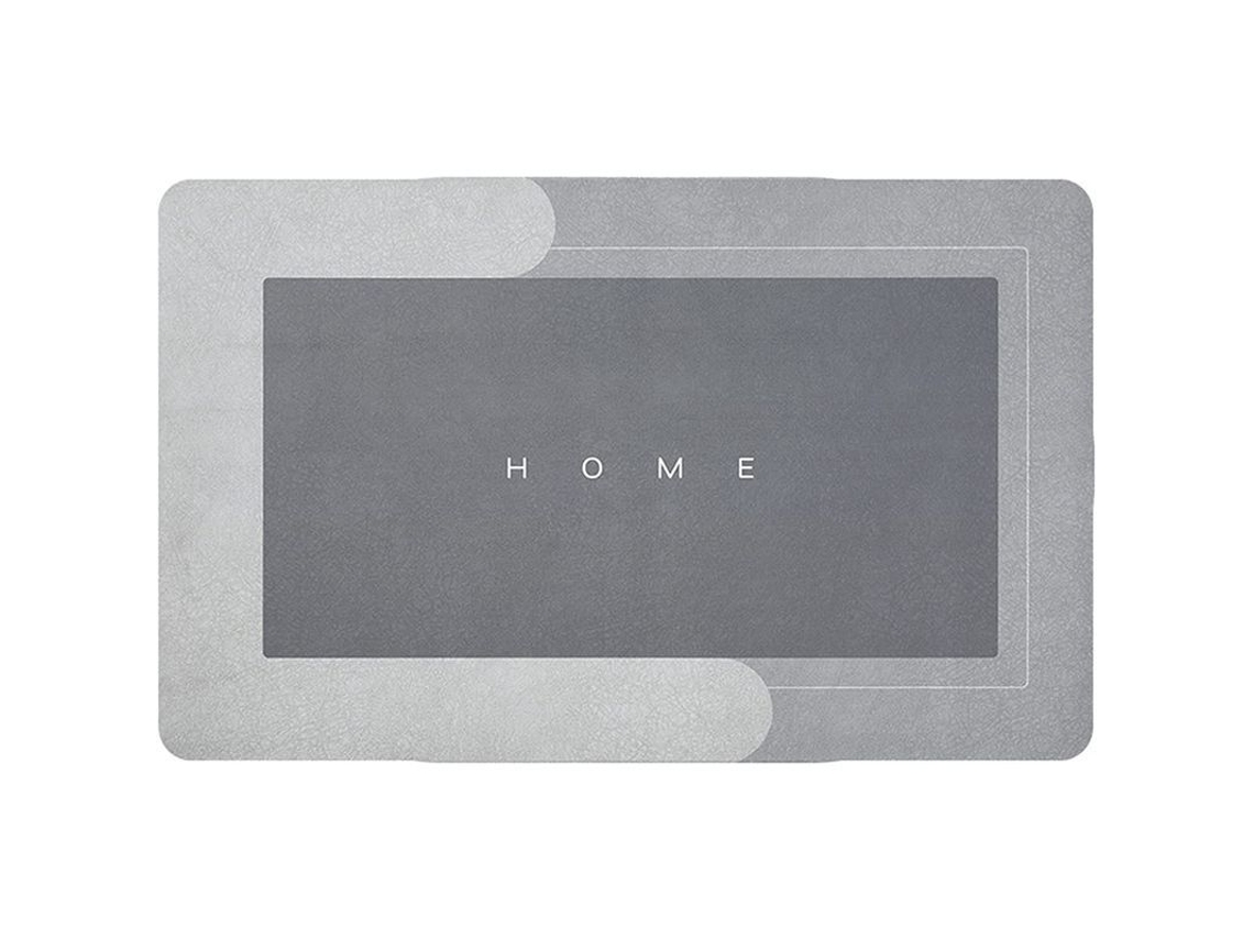 Tapete de Banheiro Nova Line, absorvente, antiderrapante, 50x80cm, cinza claro