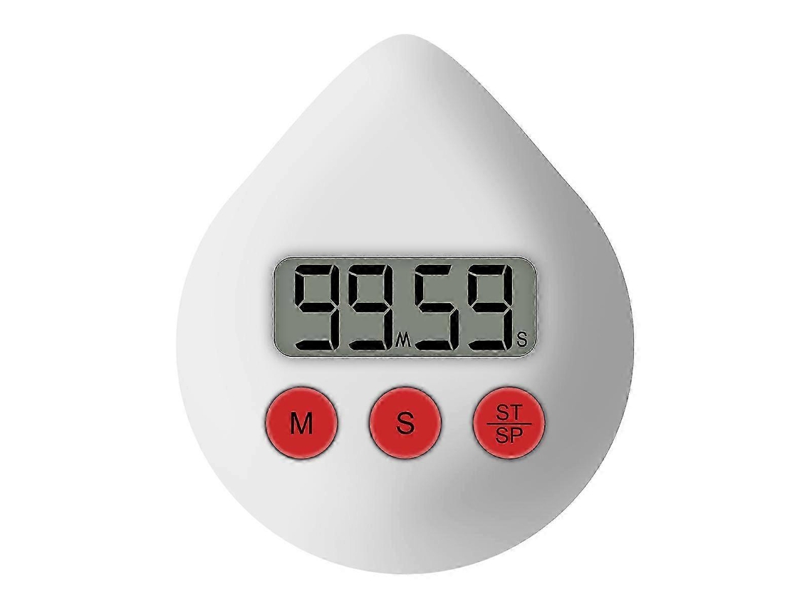 Digital Bathroom Clock Waterproof Shower Clock Timer Temperature Humidity Visual Countdown Timerwhite
