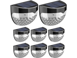 8 Pack Luzes De Jardim Solar Led Para Cercas - Sem Fio Exterior Para Railings E Cercas