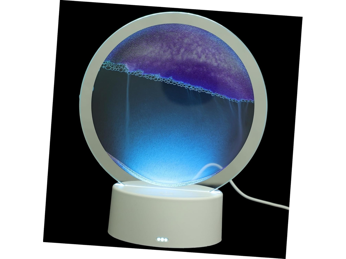Luminária Em Formato De Ampulheta Com Areia Movediça, Decoração Para Mesa E Bancada.