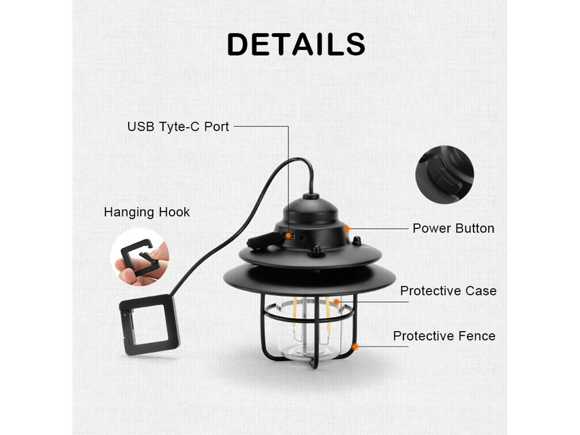 Lanterna Led Portátil Recarregável Usb Impermeável