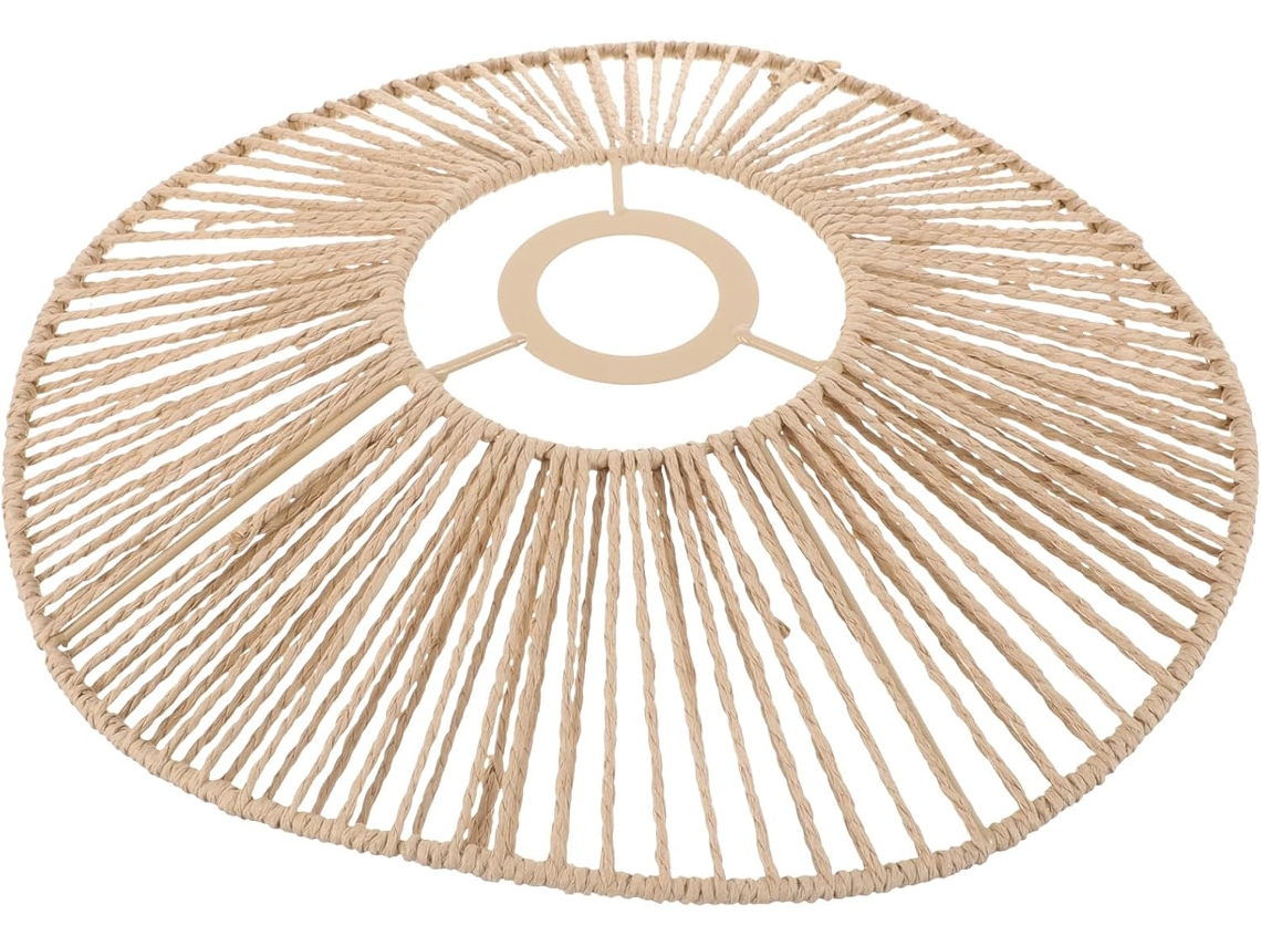 Luminária Pendente Com Cabo De Papel Trançado Resistente Ao Desbotamento, Ideal Para Tetos E Lustres.