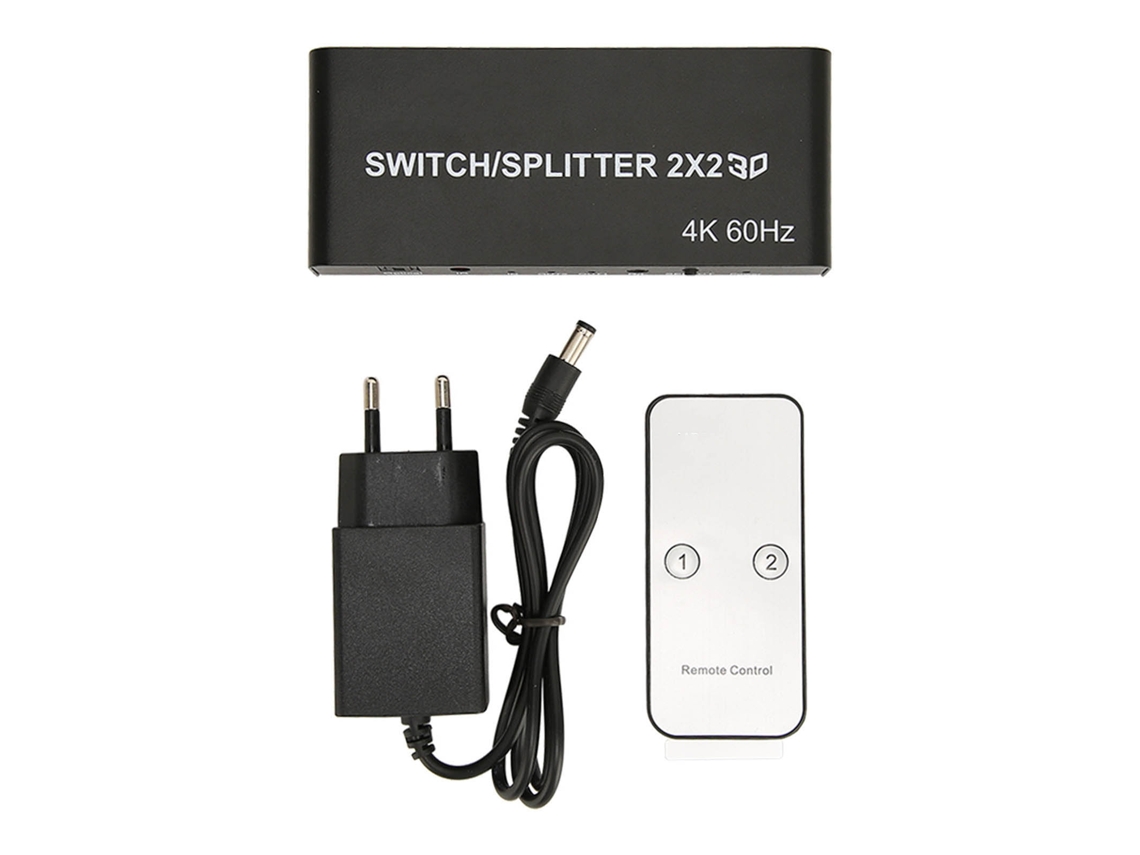 Comutador Mali de Interface Hd 2 Entradas 2 Saídas 4k