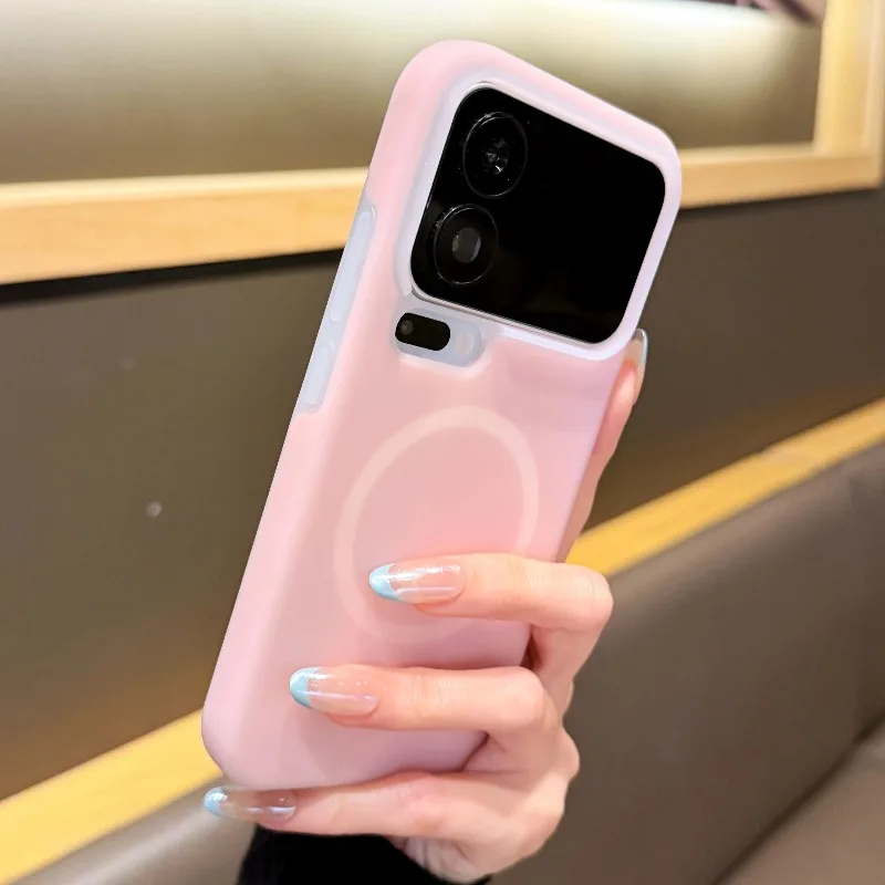Capa Protetora Magnética De Silicone Líquido (rosa Claro Xiaomi 14 Ultra), Capa Macia Fosca.