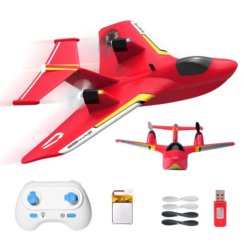 (rojo) Avión Anfibio Teledirigido De 2 Canales