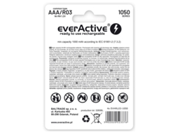 Pilhas Recarregáveis Everactive Ni Mh R03 AAA 550 mAh Infinity Line