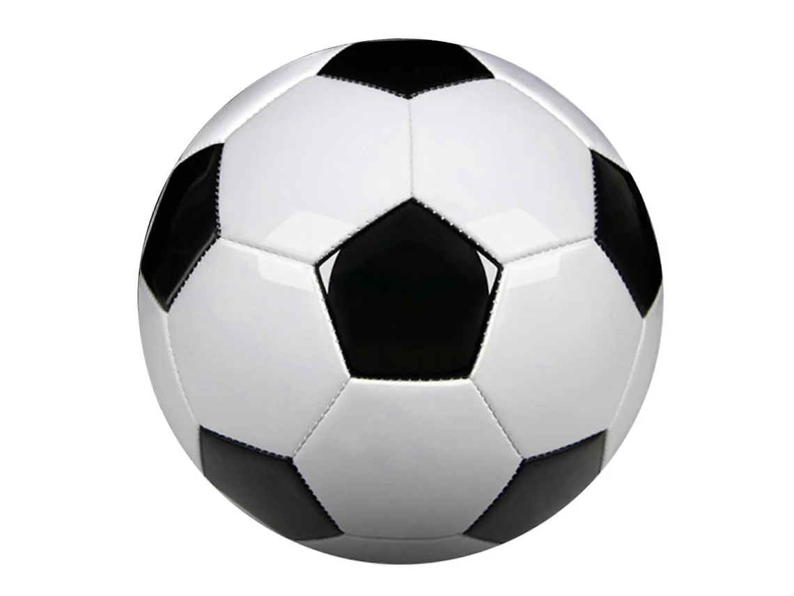 Bolas De Futebol Profissionais De Treino, Tamanho 5, Em Couro Pu, Pretas E Brancas, Para Gol De Time.