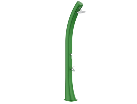 Starmatrix Rioxxl Ss0935xxl Duche solar em polietileno verde curvo 40 l com lava-pés verde. Duche solar verde 226 cm. Cabeça de duche 15,24 cm
