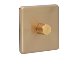 Interruptor Dimmer de Luz de Latón Cepillado Resistente a Rasguños Durável para Hogar Ac220v | S/MARCA