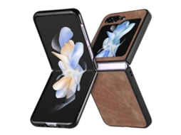 Capa Dobrável De Couro Com Padrão Retrô Junsunmay Para Samsung Galaxy Z Flip6