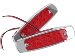 Luzes De Sinalização Lateral Em Led Valiclud, Iluminação De Plástico Alto Brilho, Fácil Instalação Em Reboques, 2 Unidades
