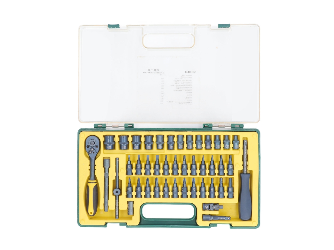 Conjunto de Chave de Ratchet e Soquete 45pcs S/MARCA