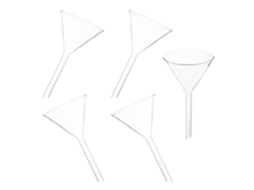Conjunto De 5 Funis Vidro 60mm Para Laboratório