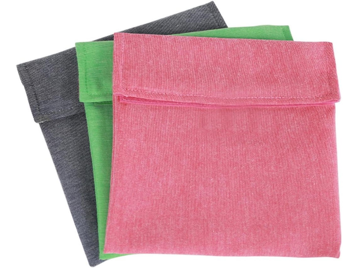 Conjunto de 3 Sacos Reutilizáveis para Lanches, Confeccionados em Tecido Oxford Tpu, Ideais CHABERLU