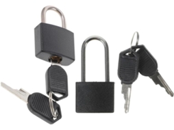 Cadeado De Bagagem Iplusmile, Leve E Fácil De Transportar, Preto, Pequeno, Em Liga De Cobre E Ferro, Com Chave, Para