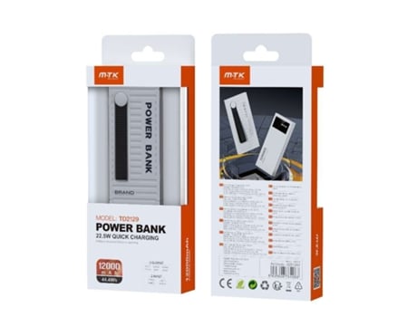 Power Bank 12 000 mAh Carregamento Rápido 22.5W