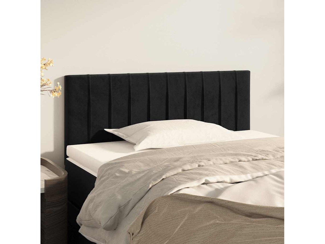 Vidaxl Cabeceira De Cama Veludo 90x5x78/88 Cm Preto