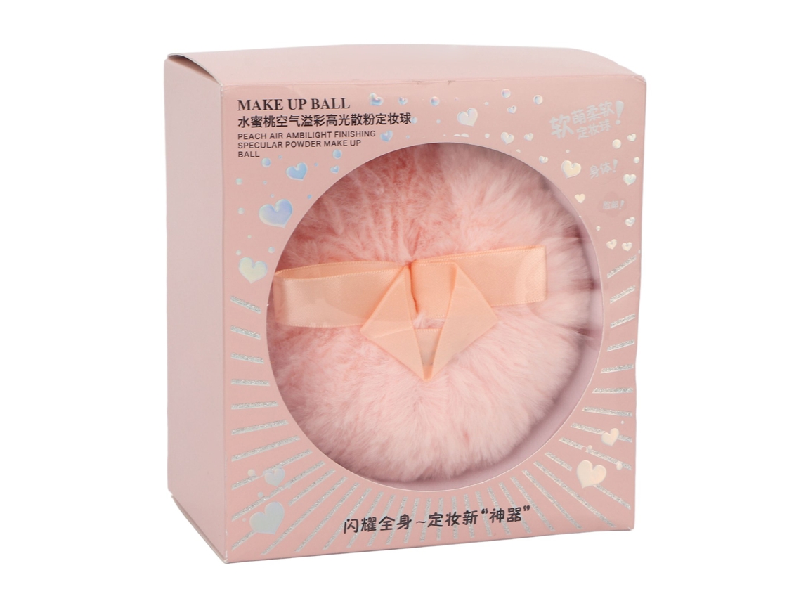 Bola De Puff Para Maquiagem Destaque Facial E Corporal