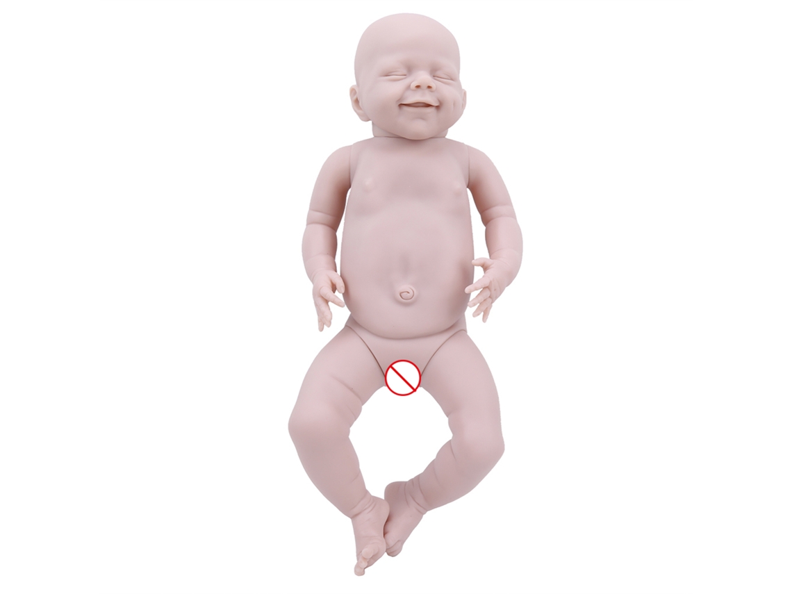 Mali boneca Reborn Diy 22pol Pvc Macia Corporal Completa Não Pintada Olhos Fechados Menina