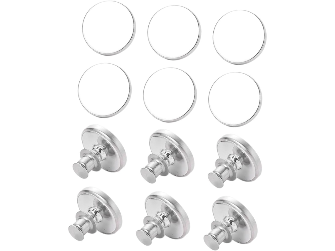 Conjunto De 6 Pares De Botões Magnéticos Para Cortinas, Ajustáveis E Decorativos, Sem Necessidade De Gokoco