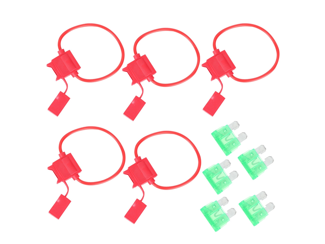 Laxiscreed Suporte De Fusíveis De Série Média Compatível Com Fusíveis Atc/ato, Incluindo Fusível Vermelho De 30a