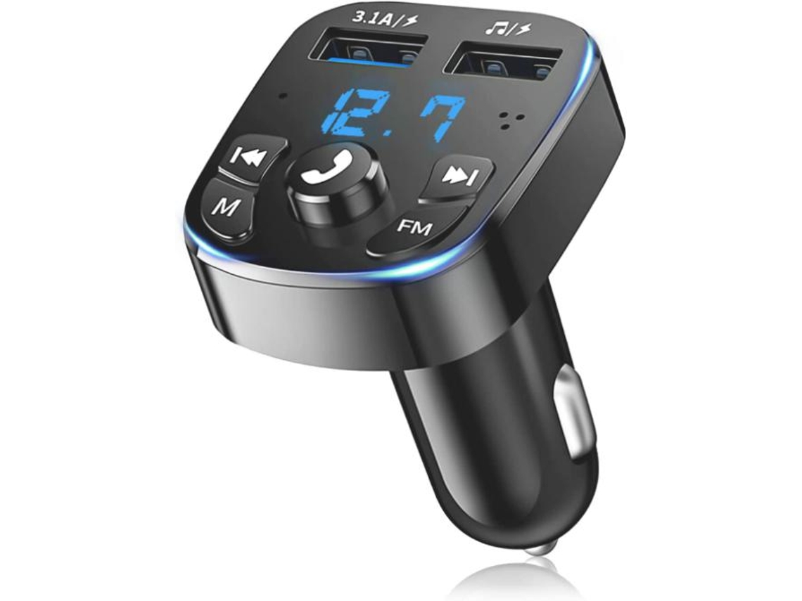 Transmissor Fm Bluetooth Yizhood S5 Dual Usb Usb Drive Preto