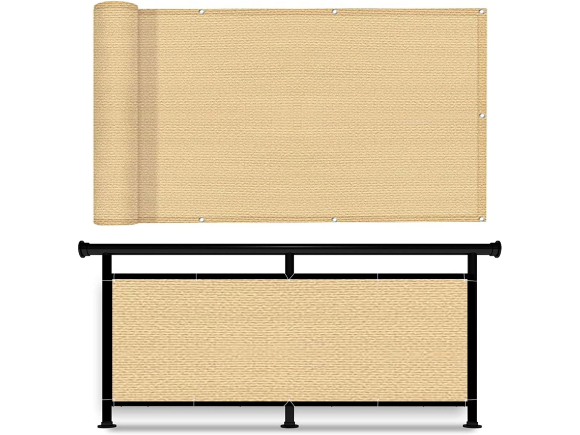 Tela De Privacidade, Guojun, 145 X 350 Cm, Hdpe, 220 G/m², Respirável, Resistente Aos Raios Uv