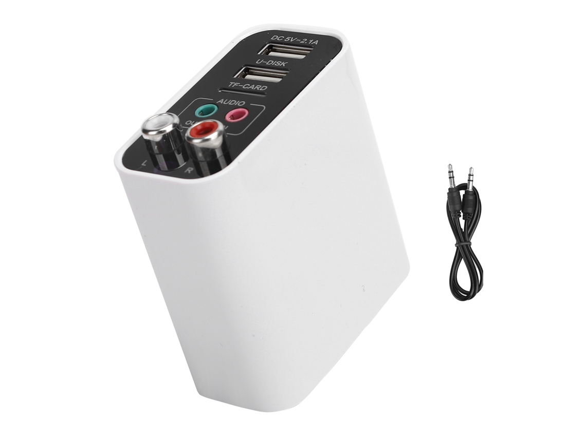 Adaptador Bluetooth 5.0 com Receptor e Transmissor de 3,5 Mm para Áudio Sem Fio, 110 240 V, Plugue Europeu AQUAFORGE