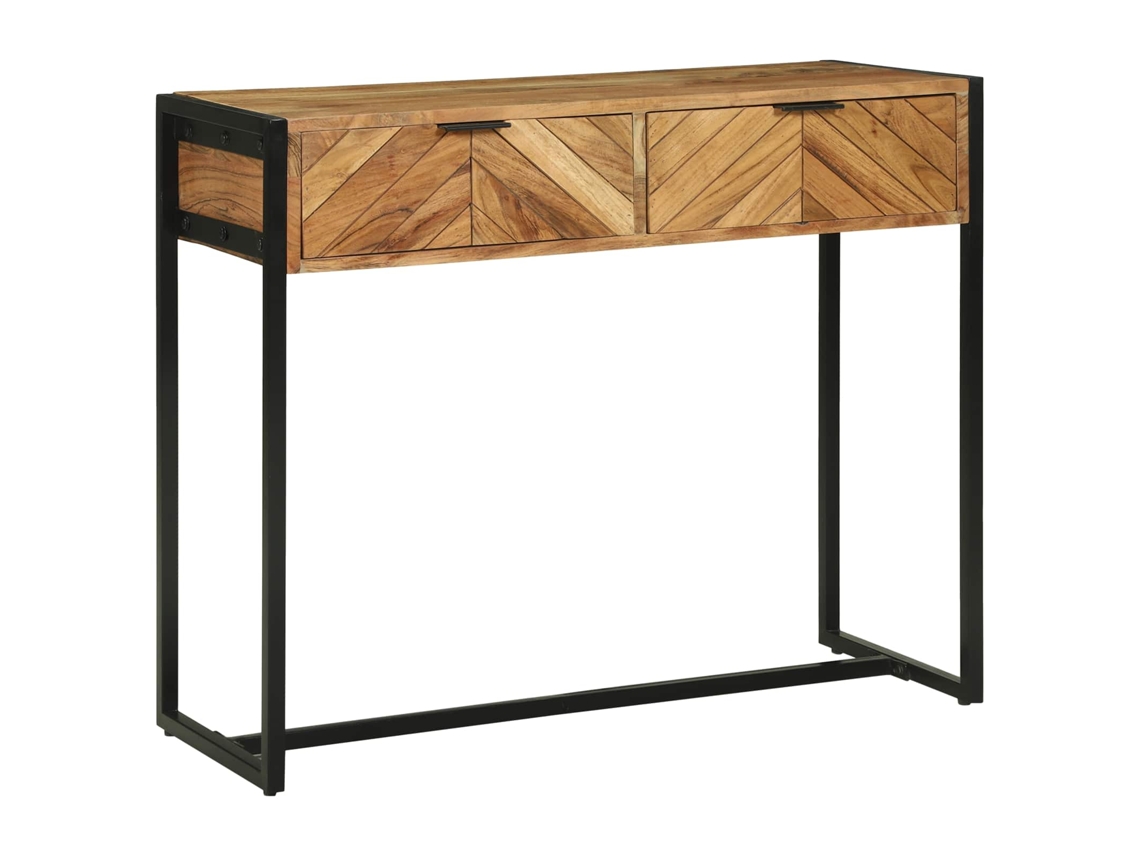 Vidaxl Aparador Castanho 90 X 35 X 75 Cm Madeira Sólida De Acácia
