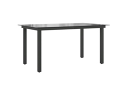 Garden Dining Table, Garden Dining Tables Vidaxl Preto Vidro (150 X 90 Cm)