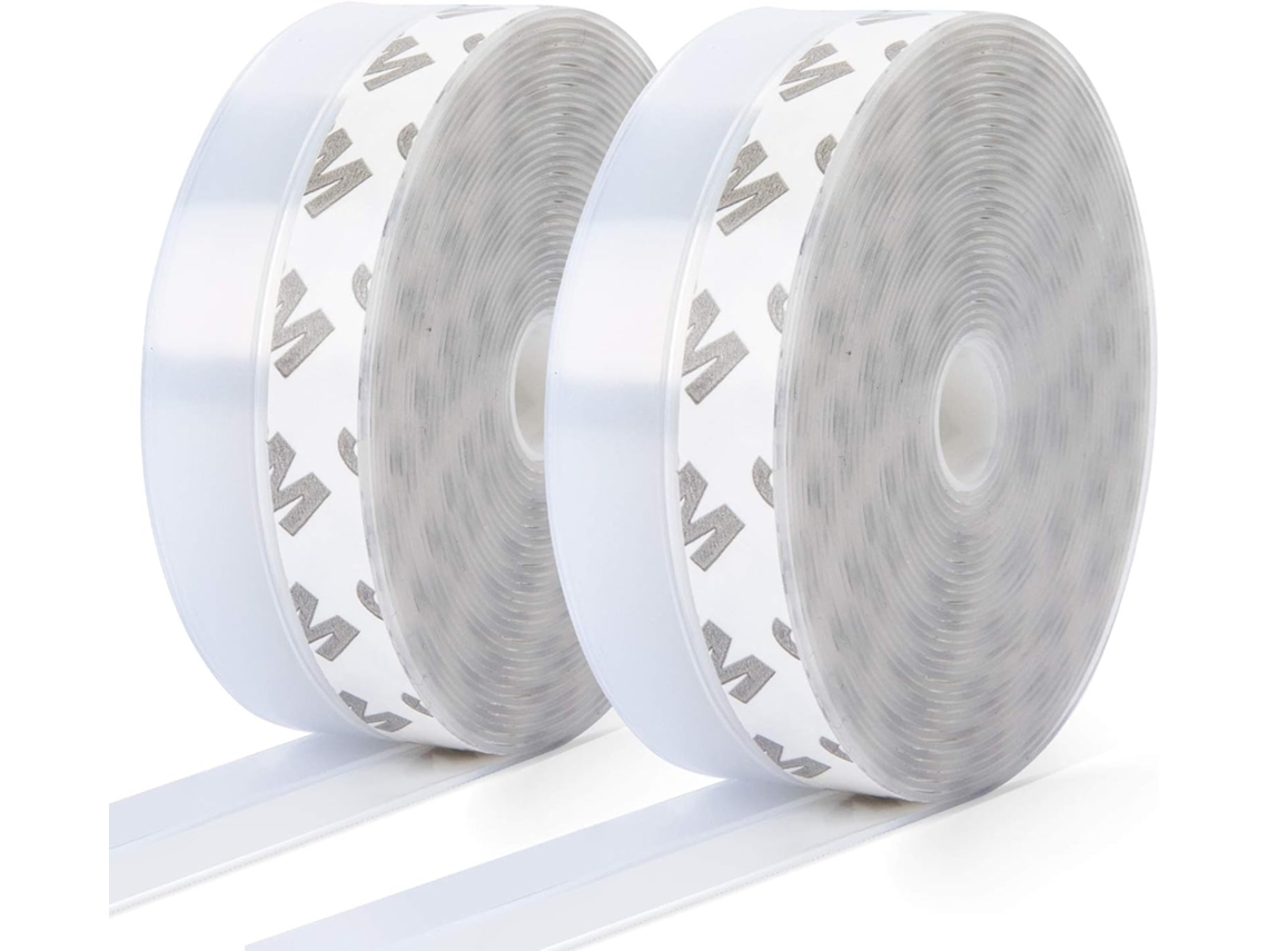 Fita De Vedação De Silicone Autoadesiva De 10 M X 25 Mm (pacote Com 2), Transparente Para A Parte Inferior Da Porta, 10 M