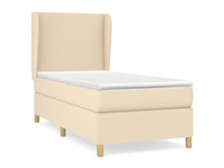 Box Spring Bed, Box Spring Beds Vidaxl Creme Tecido (100 X 200 Cm)