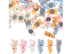 Tachinhas Decorativas Shineofi, 50 Unidades Em Formato De Gato, Feitas De Resina Resistente Para Quadros Cortiça E