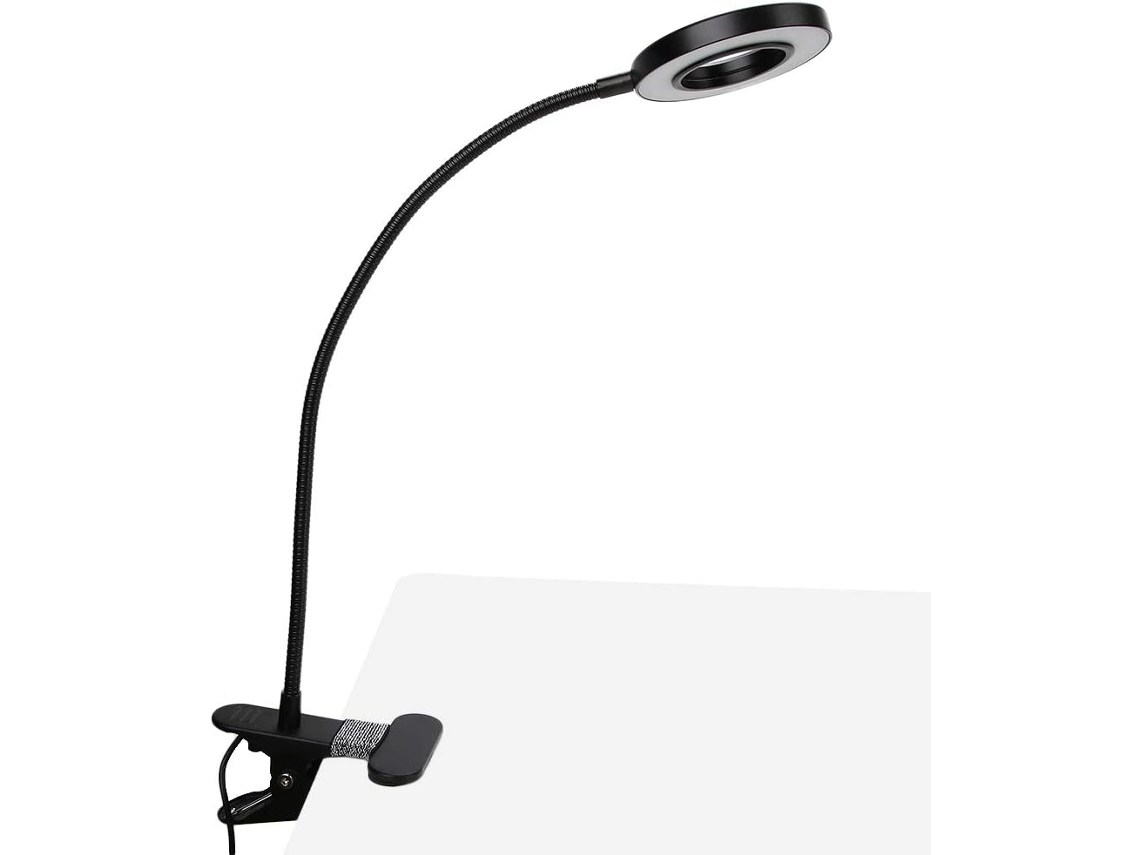 Luminária De Mesa Led Usb Para Maquiagem Unhas, Cuidados Com Os Olhos E Leitura, Com Clipe, Tubo De Metal Ajustável Em
