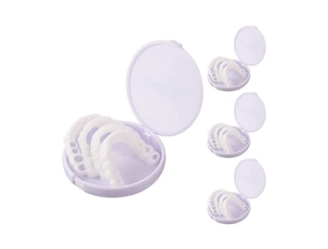 4 pares de facetas dentárias cosméticas - próteses temporárias - brancas - adulto - mistas S/MARCA