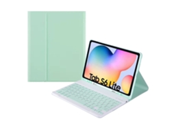 Capa de Teclado Bluetooth XIAOMOYU para Samsung Tab S9fe 10.9 polegadas, português, verde claro
