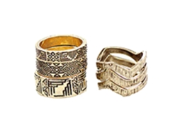 Anéis Vintage Conjunto De 6 Com Gravura Simbólica