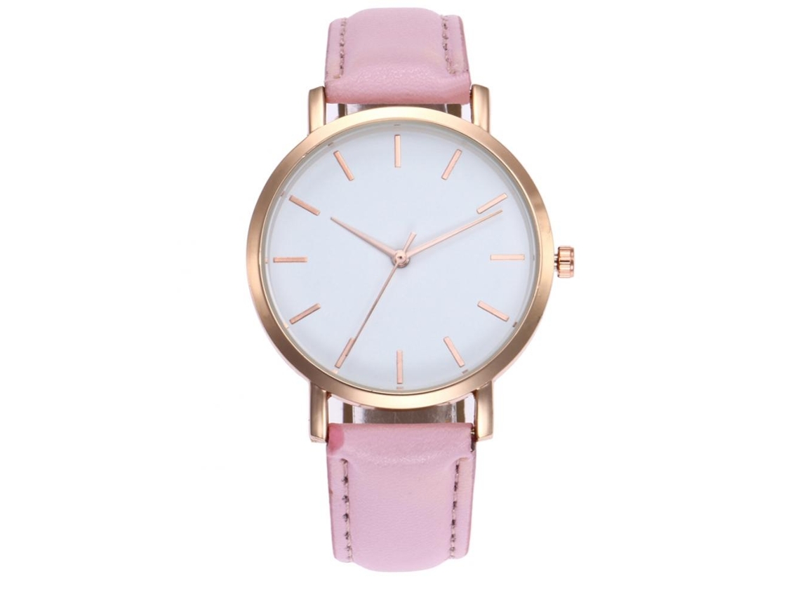 Relógio de pulso Zhoulianfa Modern Casual Quartz para casais, rosa