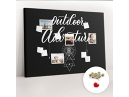 Quadro De Cortiça Com Impressão Aventura Fora De Casa Para O Quarto Das Crianças Espelharte (140x100 Cm)