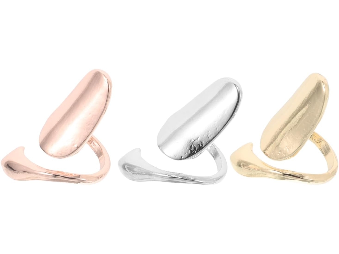 Prego de metal fácil de usar, acessórios para nail art, conjunto de 3 peças