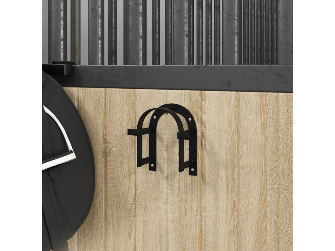 Vidaxl Suporte Para Brida De Parede Ferro Preto